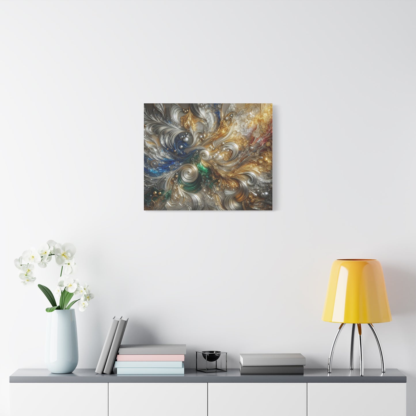 Elegant Abstract Stretched Canvas Art - Matte Finish