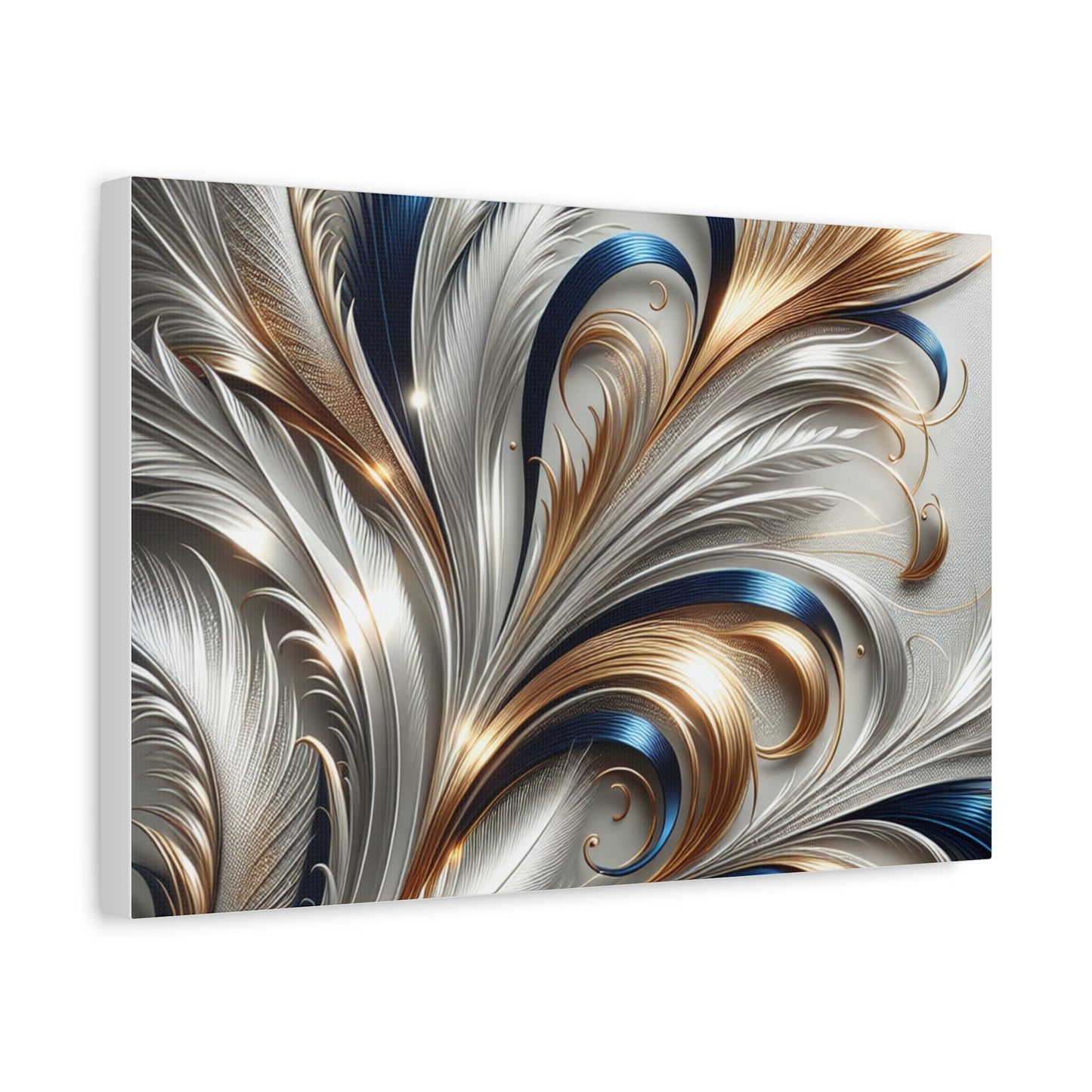 Elegant Abstract Matte Canvas Art - 1.25" Stretched Wall Decor