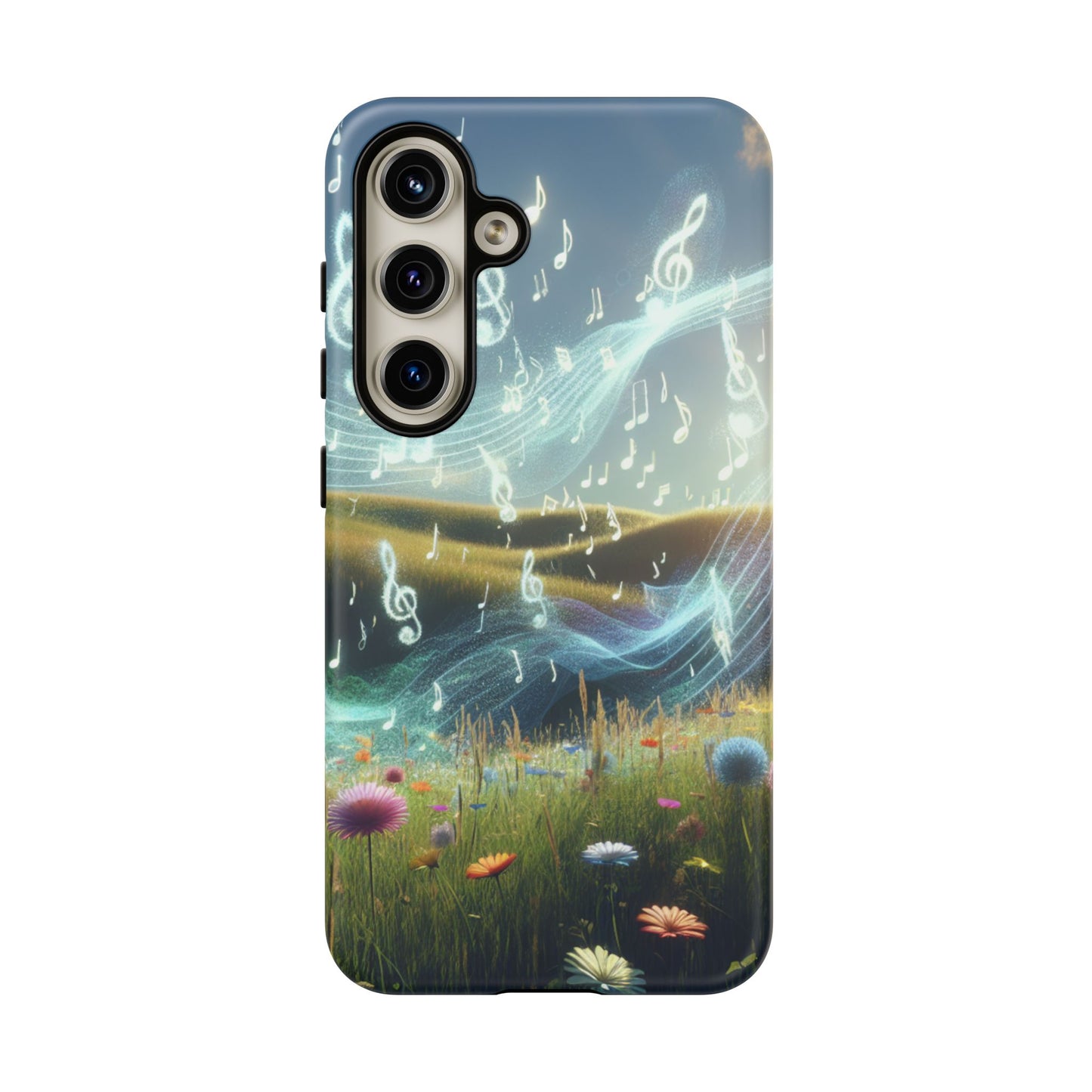 Musical Notes Phone Case - Nature-Inspired Tough Case for Music Lovers