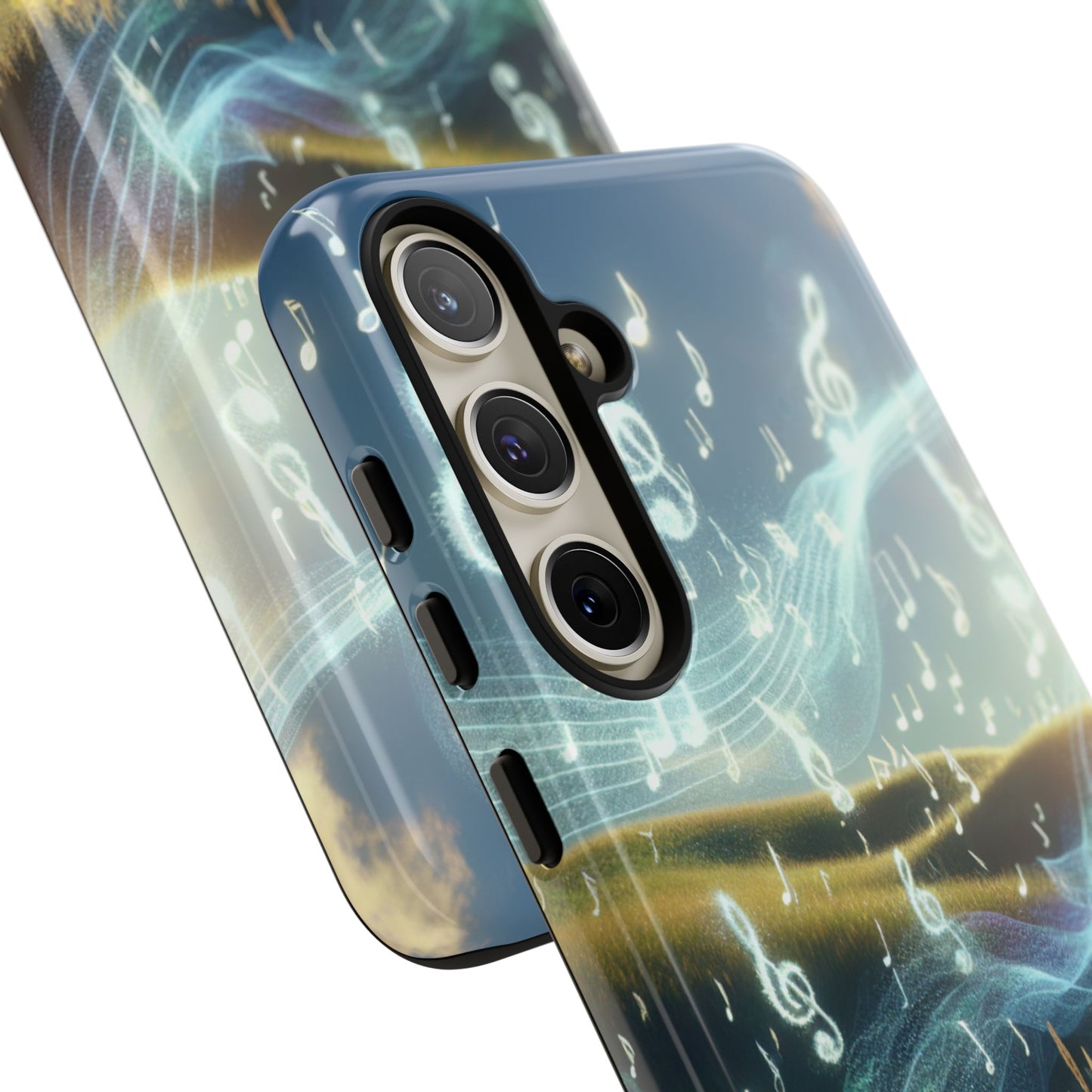 Musical Notes Phone Case - Nature-Inspired Tough Case for Music Lovers
