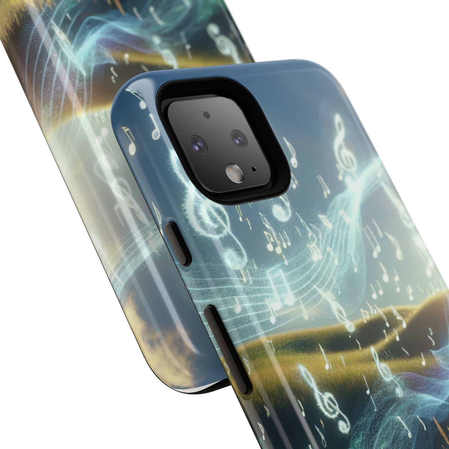 Musical Notes Phone Case - Nature-Inspired Tough Case for Music Lovers