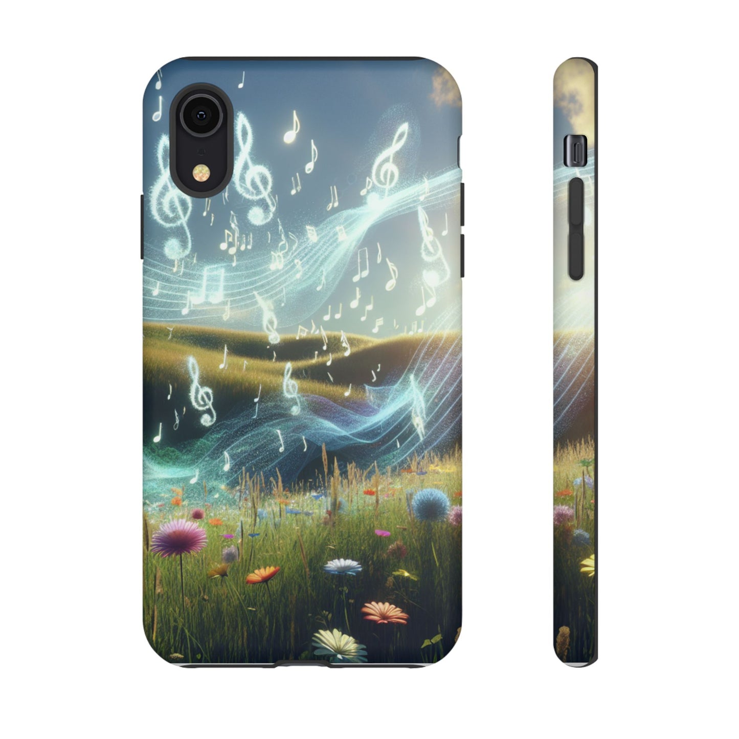 Musical Notes Phone Case - Nature-Inspired Tough Case for Music Lovers