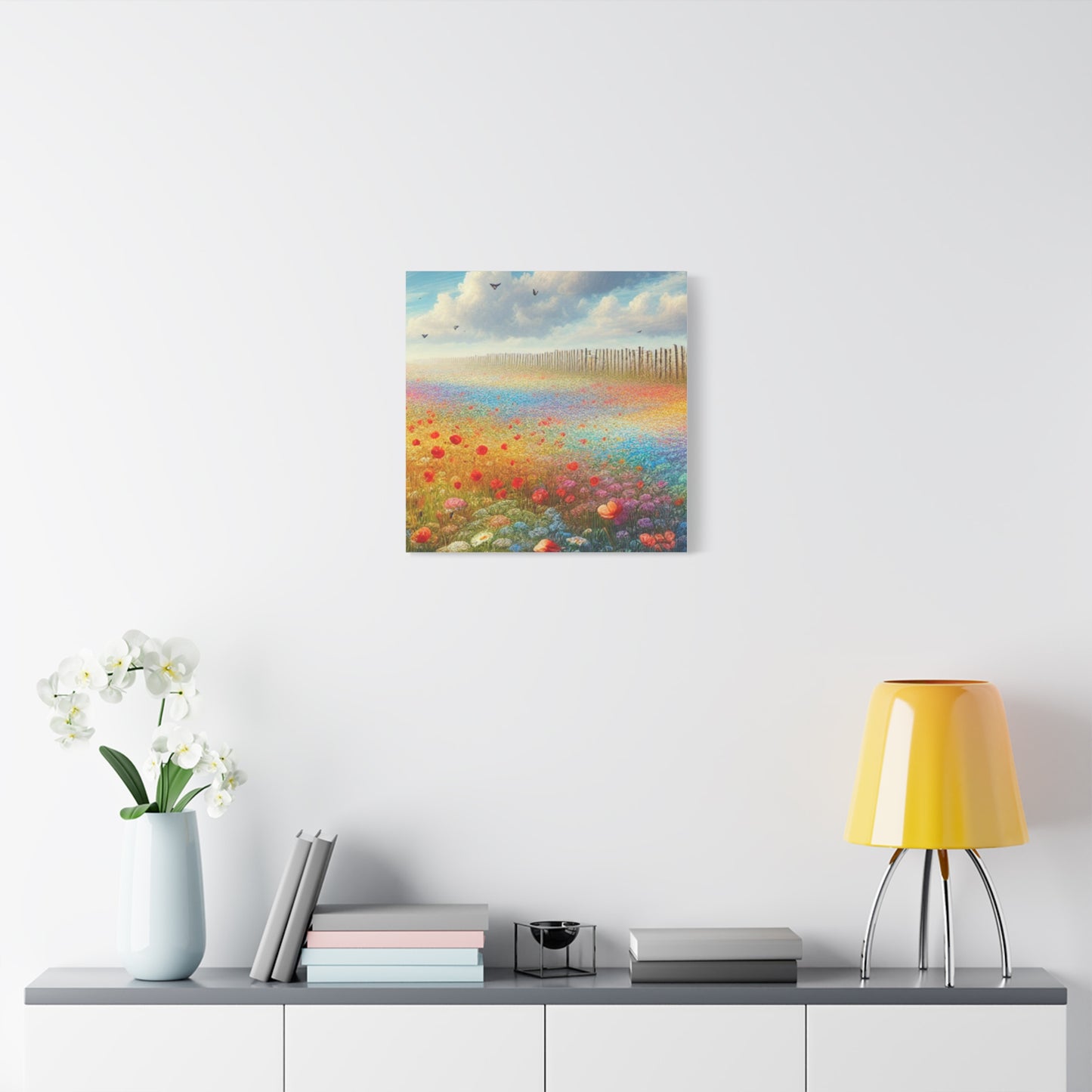 Vibrant Flower Field Canvas Wall Art