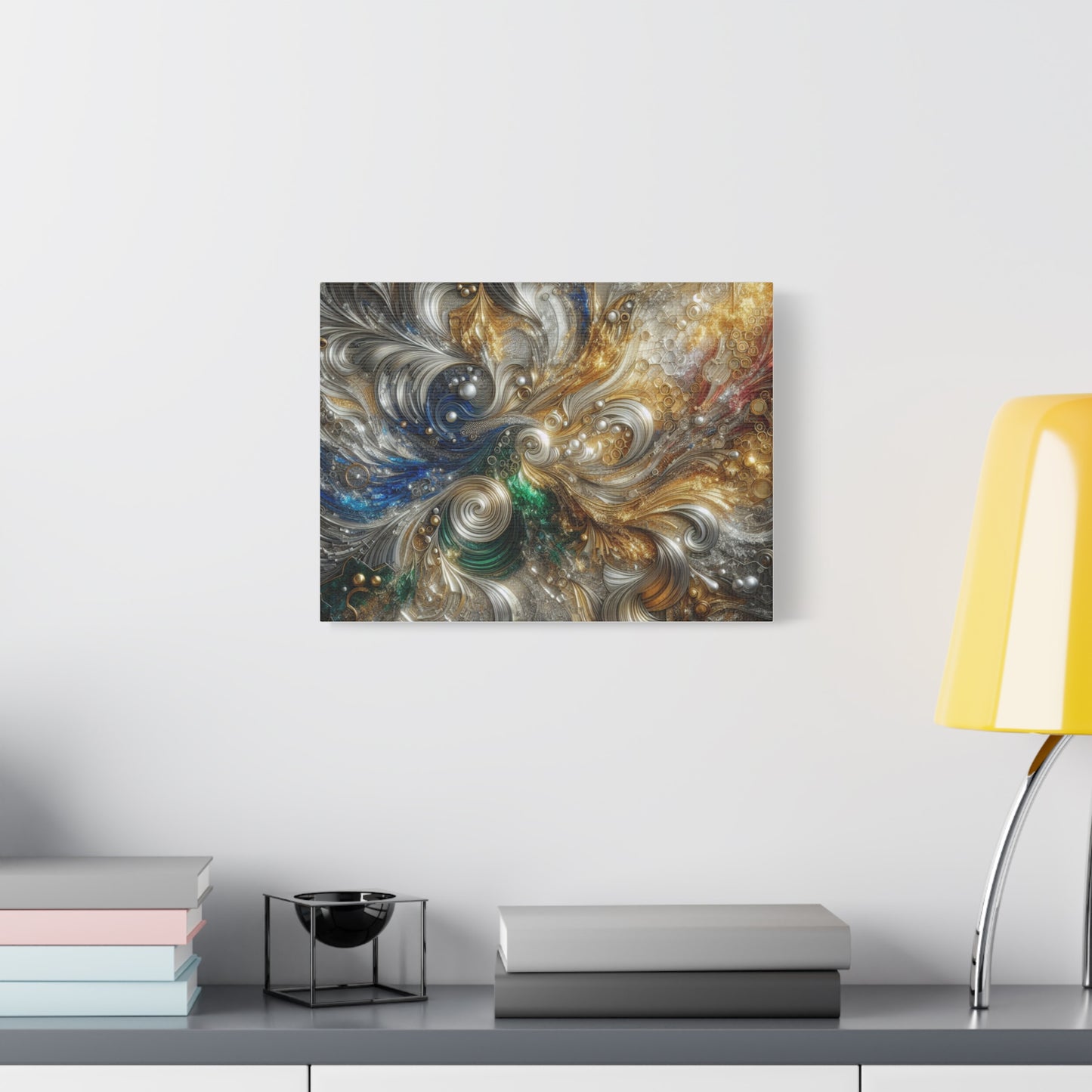 Elegant Abstract Stretched Canvas Art - Matte Finish