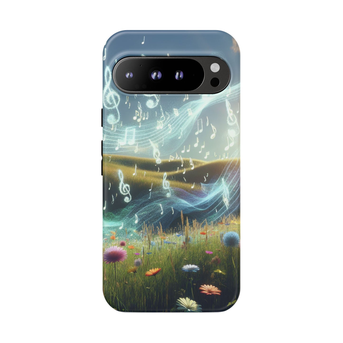 Musical Notes Phone Case - Nature-Inspired Tough Case for Music Lovers