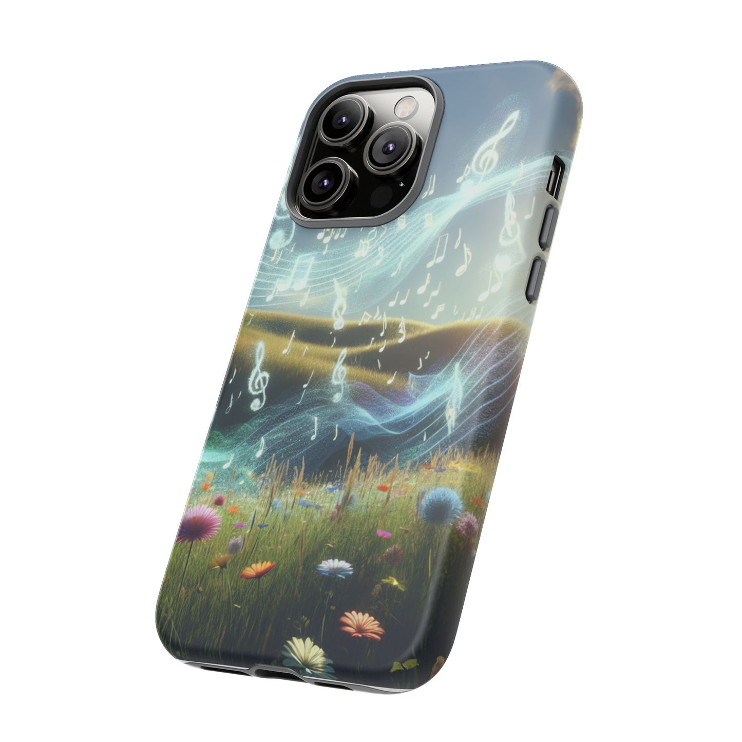 Musical Notes Phone Case - Nature-Inspired Tough Case for Music Lovers