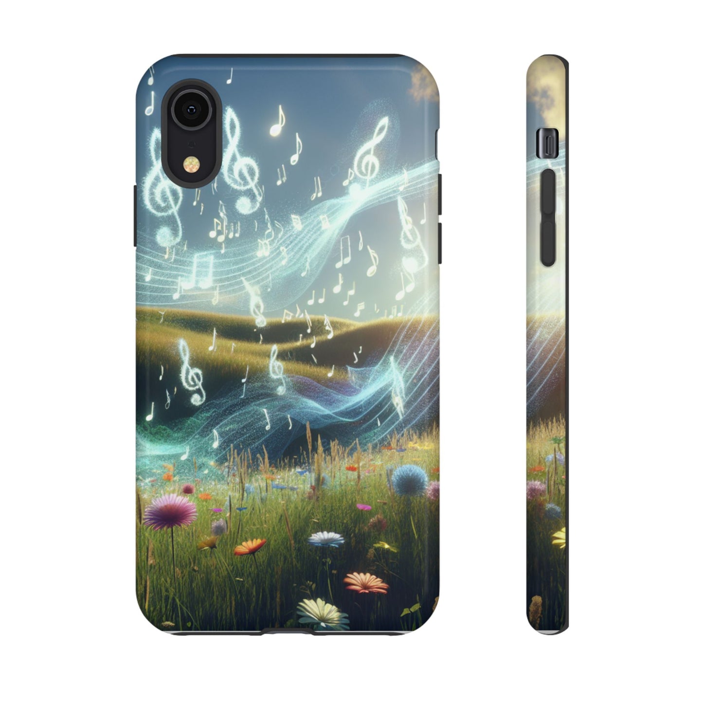 Musical Notes Phone Case - Nature-Inspired Tough Case for Music Lovers