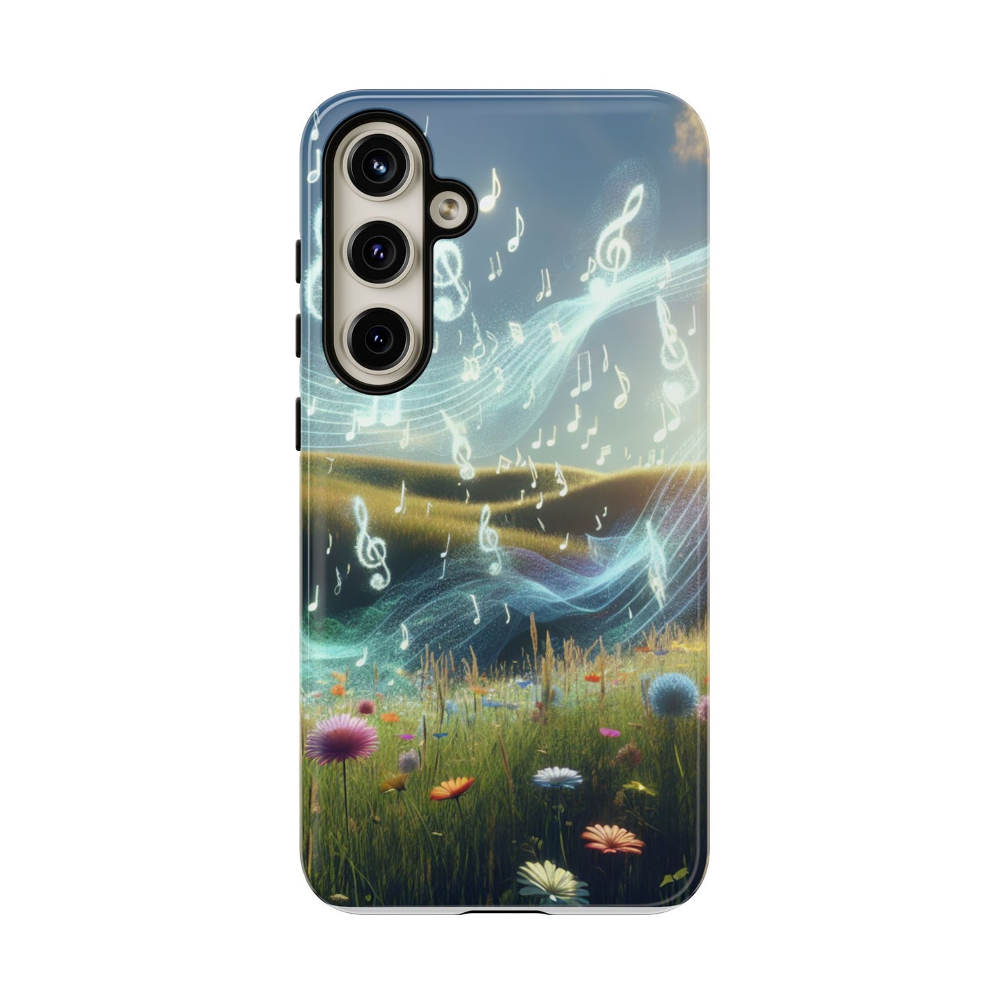 Musical Notes Phone Case - Nature-Inspired Tough Case for Music Lovers